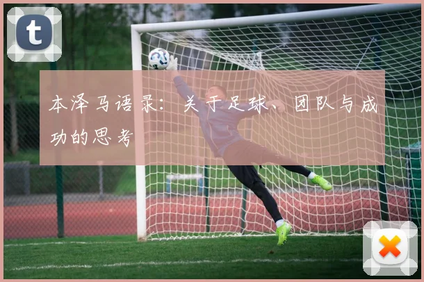 本泽马语录：关于足球、团队与成功的思考